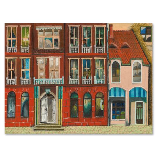 Designart - Red Facade of Shop In Paris I